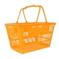 thumbnail image 3 of Minkissy 1Set Rectangular Orange Plastic Shopping Basket With Portable Handles For Supermarket And Bookstores, 3 of 7