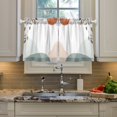thumbnail image 2 of Yayeee Kitchen Curtains Tier Pair Light Filtering 27"x24" Rod Pocket Short Cafe Window Panel, Art Sun, 2 of 7