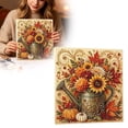 thumbnail image 4 of 12" Autumn Pearl Painting Kit,  Pearl Painting Crafts, DIY Fall Decor，A | Beginner-Friendly Craft, DIY Bead Painting, Harvest Pumpkin Designs, Thanksgiving Decor, Seasonal Home Display (With Frame), 4 of 5