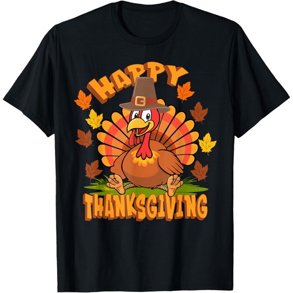 Funny Thanksgiving Happy Turkey Family Dinner T-Shirt