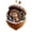 O, variant on Rustic Woodland Christmas Ornament, 3.15 Inch Resin Acorn Shell Bear Holding Pie, Hanging Decor for Tree Mantel Wreath Thanksgiving Centerpiece, Chipmunk With Pie