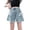 Blue-1, variant on MUXiin Girls Denim Shorts Size 10-12,Girl's Ripped Jean Shorts High Waist Straight Leg Denim Shorts