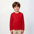 thumbnail image 2 of Boys Long Sleeve T Shirt Kids Crew Neck Basic Tee Regular Fit School Fall Winter Layering Casual Top, 2 of 5