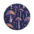 thumbnail image 2 of Bingfone Floral Hippie Mushrooms Spare Tire Cover Weatherproof Universal Wheel Protectors For Rv Camper Travel Trailer Suv Truck 17 Inch, 2 of 9
