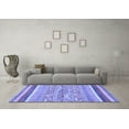 thumbnail image 3 of Ahgly Company Indoor Rectangle Abstract Blue Modern Area Rugs, 5' x 8', 3 of 4