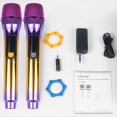thumbnail image 4 of 2.4G Dynamic Handheld Wireless Microphone Home Singing Stage Performance Audio Sound Card Karaoke Universal Microphone,2 x Microphones 1 x English instruction manual 1 set x accessories, 4 of 6