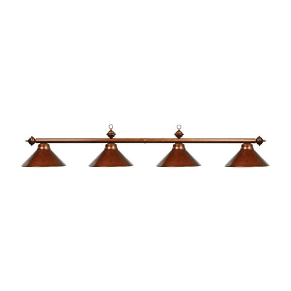Traditional Style 78" 4-Light Billiard Pendant Light, Chestnut
