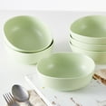 thumbnail image 6 of Stone + Lain Delilah Porcelain Collection Dish Set, 6 Bowls (6-inch) Service for 6, Lime Green, 6 of 6