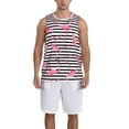 thumbnail image 4 of Easygdp Flamingos Men's Mesh Basketball Jersey Quick Drying Sleeveless Shirts Fitted Muscle Tank Tops Sport Round Neck T-Shirt - XX-Large, 4 of 9