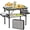 Light Oak & Storage Net, variant on BathWay Folding Camping Table Small 2ft, Small Camp Table Portable with 50% Extra Space, Folding Picnic Set, Portable Beach Table, Car Camping Essentials, Aluminum Light & Solid