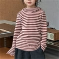 thumbnail image 4 of Ugoldhm Kid & Teen Girls Striped Lightweight Hoodie - Long Sleeve Pullover Sweatshirt(2-16 Years), 4 of 6