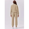 thumbnail image 3 of Weardear Women 2 Piece Sets Long Sleeve Tracksuit Fall Travel Outfits Joggers Sets Half Zip Sweatsuit Matching Set, 3 of 7