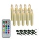 thumbnail image 5 of 10 velas LED navideñas sin llama, velas cónicas, velas decorativas 18 botones, 5 of 8