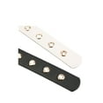 thumbnail image 5 of INSPIRE CHIC Women's Studded Grommet Circle Metal Buckle Leather Belt Black+White Up to 35 inches, 5 of 6
