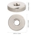 thumbnail image 2 of 1 Set 30Pcs Round Knurled Thumb Nuts Connector Lock Adjusting Nuts (Silver), 2 of 9