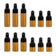 thumbnail image 1 of Mini frascos de vidrio de 12 piezas, botella vacía con gotero marrón oscuro para aceites esenciales, química y perfumes (1ML, 2ML, 3ML, 5ML), 1 of 7