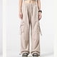 thumbnail image 2 of Amzcrzy Pantalones Cargo Para Mujer: Amplios, Cintura Elástica Con Cordón, Pierna Ancha Y2k, Estilo Paracaídas/Harem, Múltiples Bolsillos, Aptos Para Senderismo, Moda Hip Hop, Tallas M-2XL Marrón, 2 of 5