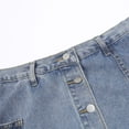 thumbnail image 6 of vigerkar Women's Denim Skirts Summer Casual A-Line Short Button Down Jean Skirts 2025 Blue, 5XL, 6 of 9