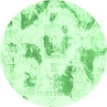 thumbnail image 1 of Ahgly Company Indoor Round Abstract Emerald Green Modern Area Rugs, 8' Round, 1 of 4