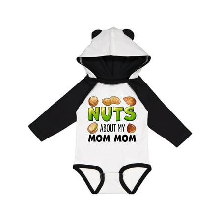 

Inktastic Nuts About My Mom Mom Peanut Almond Pistachio Gift Baby Boy or Baby Girl Long Sleeve Bodysuit