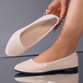 thumbnail image 2 of SuTry Women's Round Toe Flats Slip On Lightweight PU Leather Comfortable Casual Walking Office Shoes(38), 2 of 9