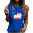 thumbnail image 2 of DailyTrove Women's Solid American Flag Tank Top - Polyester Patriotic & Summer Wear, Classic for Patriotic Gatherings, 2 of 5