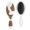 White-596, variant on Colorful Tribal Pattern Hair Brush, Ethnic Soft Bristle Paddle Detangler for Wet Dry Hair, Artistic Wooden Handle Comb for Women, Men, Girls, Boys