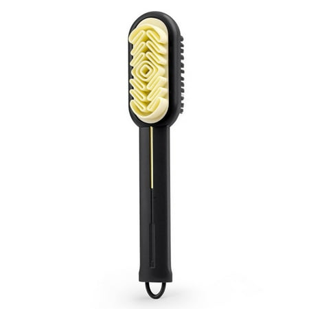 Nilvkv Double-sided Suede Brush Stain Removal Cleaning Long Handle Rubber Shoe Brush Leather Leather Shoes Suede Care Shoe Brush for Restroom