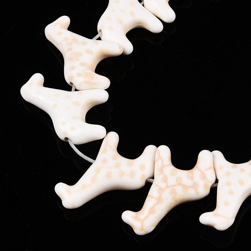 10strands Turquoise Beads Strands Dyed Giraffe Old Lace 14x20x5.5mm Hole: 1.5mm about 31~34pcs/strand 15.16~16.57''(38.5~42.1cm)