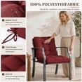 thumbnail image 4 of Kimunuk Outdoor Chair Cushions Set of 2, 39 x 20 in Non Slip Porch Swing Cushion Seat Back Cushions with Ties for Indoor Patio Rocking Chair, Burgundy, 4 of 7