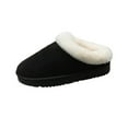 thumbnail image 2 of SKIYLEVZ Winter Fuzzy Slippers for Women Cozy Flat Platform House Slippers with Comfortable Soft Arch Fleece Lined Slipper Slip On Footwear Winter Fashion Home Slipper, 2 of 9