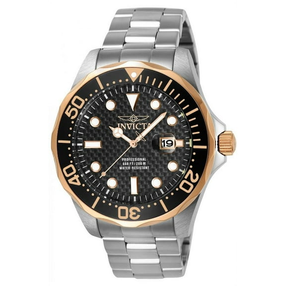 Invicta Pro Diver Black Dial Stainless Steel Men's Watch 12567