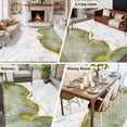 thumbnail image 6 of Green Gold Marble 5'x7' Area Rug, Modern Abstract Marble Crack Texture Washable Non-Slip Soft Rugs, Low-Pile Large Carpet for Living Room Bedroom Dining Room, Non-Shedding Accent Rug, 6 of 9