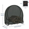 thumbnail image 3 of 40” Round Firewood Log Rack Hoop Cover Outdoor Waterproof Storage Sun Protector, 3 of 9