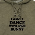thumbnail image 3 of Instant Message - I Wanna Dance With Some Bunny - Men's Pullover Hooded Fleece Sweatshirt, 3 of 7