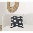 thumbnail image 6 of HomeRoots 20" X 20" Dark Blue And White 100% Cotton Zippered Pillow, 6 of 10