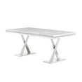 thumbnail image 3 of Best Master Lexim Faux Marble Dining Table with Silver Cross Legs, 3 of 3