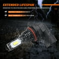 thumbnail image 5 of For Chevy Silverado 1500 HD 2005 2006 Combo 4pcs 9005 9006 LED Headlight Bulbs Kit High/Low Beam 6000K Canbus Ready Halogen Replacement,40W output, Pure White, Easy To Install,4000LM Ultra Bright,, 5 of 11