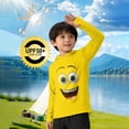 thumbnail image 2 of HAOTAGS Kids Sun Protection Hoodie,Long Sleeve Hooded Design UV Protection Fabric Breathable Stretch Blend Yellow 9-10T, 2 of 6