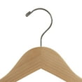 thumbnail image 2 of NAHANCO #80-17 17" Natural Gloss Flat Wooden Suit Hangers with Stationary Pant Bar (Pack of 100), 2 of 5