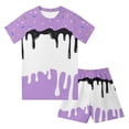 thumbnail image 2 of Ymyiu Baby Boy Summer Boys Athletic Shorts and Performance T-Shirt Boy Clothes Set Summer Kids Outfit 2 Pcs Set 4T 5T (Light Purple,4-5 Years), 2 of 4