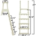 thumbnail image 6 of Aqua Select Tranquil Blue Anti-Slip Pool Steps with Pearl White Steps and Pearl White Outside Flip-up Safety Ladder, 48-54"H, 6 of 13