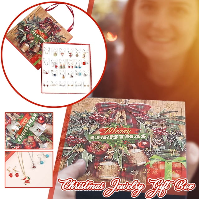 Fiudx Cuenta Regresiva para Navidad, Calendario de Adviento de Joyería Diy, Kit de Actividades Familiares Divertidas, Caja de Regalo de Material Ecológico, Regalo para Niña y Nieta, Uso Navideño, Mom