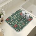 thumbnail image 4 of Yayeee Drying Mat for Kitchen Counter Dishes Microfiber Coffee Decorative Pad, Christmas Candy Cane, 4 of 9