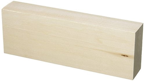 1.75 by 1.75 by 10-Inch Walnut Hollow Basswood Carving Block 