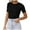 Sweater 255# Black, variant on oqasdz Women's Sweaters Short Sleeve Crewneck T Shirt Summer Ribbed Knit Slim Fit Basic Solid Color Tee Tops Casual Relaxed Fit