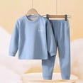 thumbnail image 2 of Mercatoo Kids Base Layer Set 2 Piece Outfits Long Sleeve Crewneck Sweatshirt and Legging Thermal Underwear Matching 𝐋ounge Set, 2 of 9