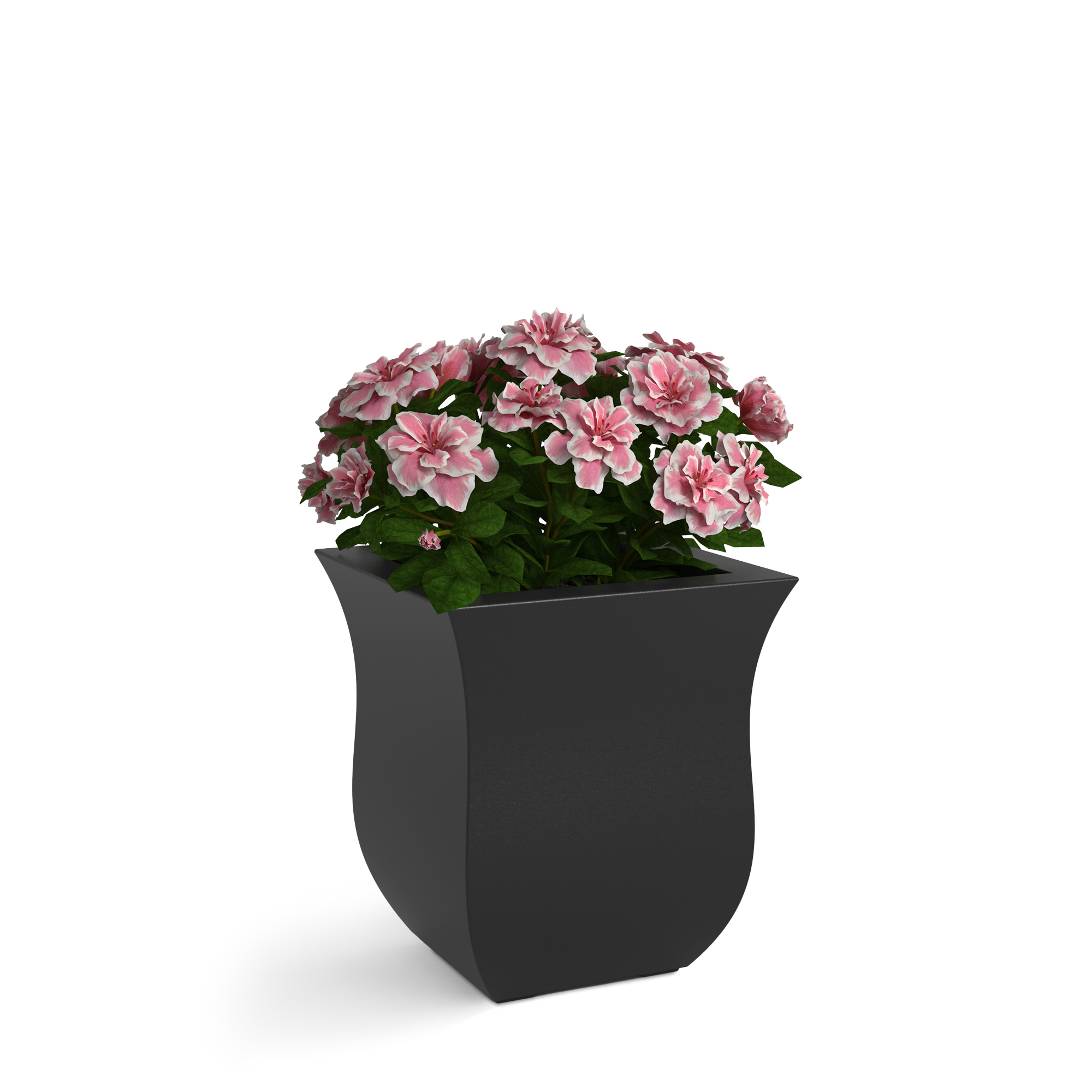 Mayne Valencia 16" x 16" x 18" Square Black Plastic Planter