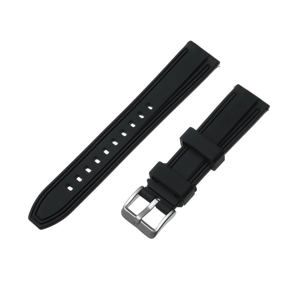 20 22 24mm Dual Color Classic Bracelet Colorful Watch Band Sport Wristband Soft Silicone Strap Wrist Watchband BLACK 22MM