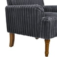 thumbnail image 6 of Shaiailed 27" Wide Dark Gray Accent Chair,Modern Decorative Chairs with Corduroy Fabric,Upholstered Accent Chair with Solid Wood Legs,Bedside Chairs for Living Room, 6 of 10